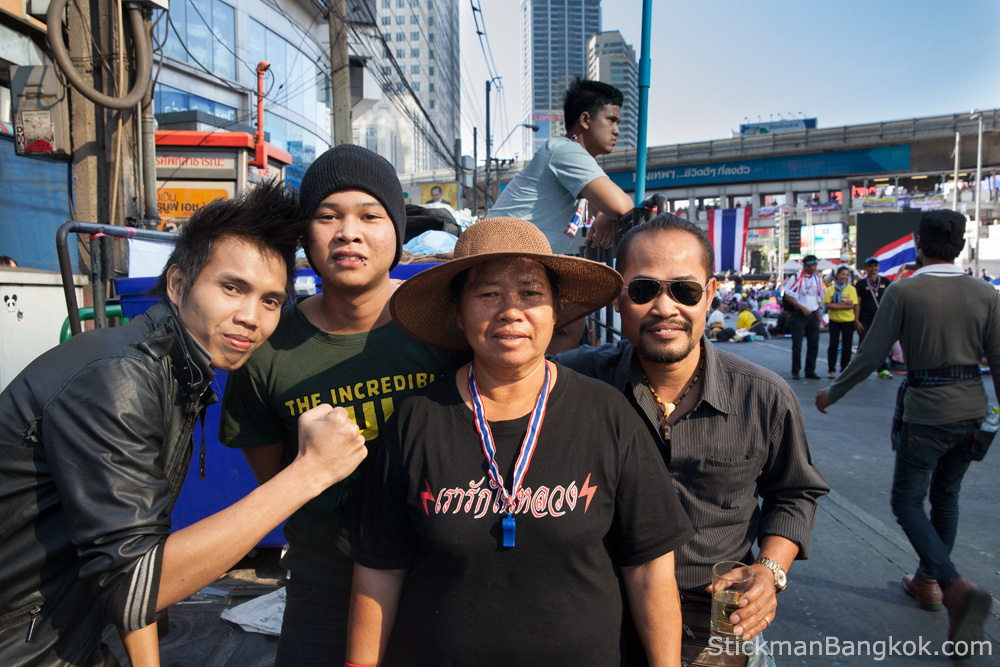Bangkok protesters Asoke intersection